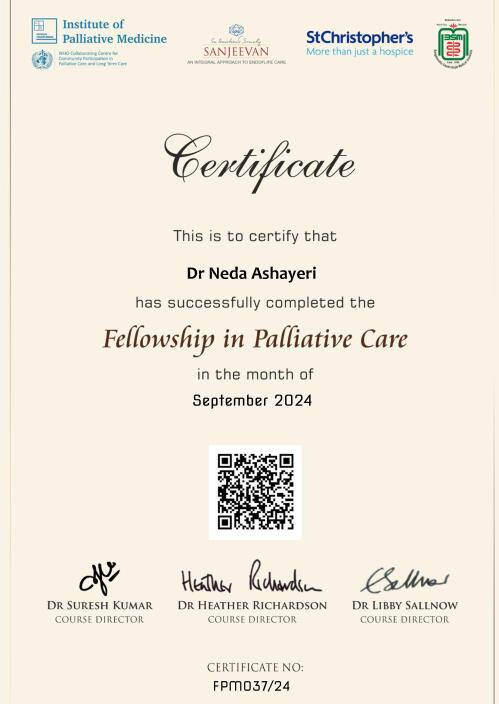 fellowship in palliative care