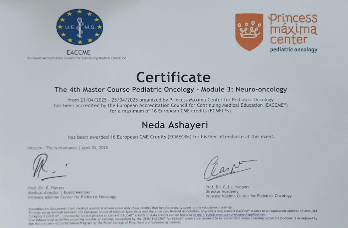 Master Course IV: Pediatric Oncology, Module 3